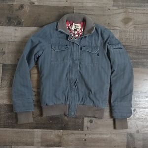 Vintage Volcom Grey Blue Collared Coat